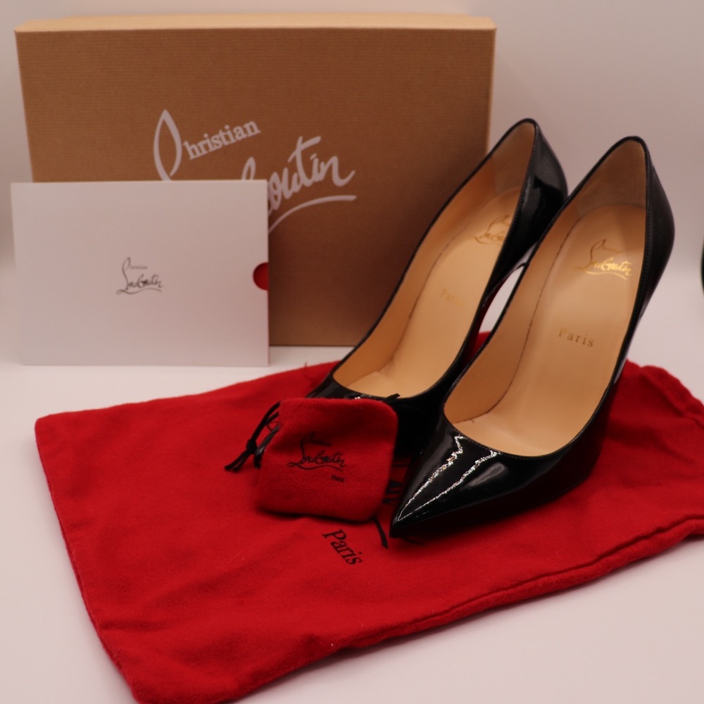 Christian Louboutin Kate 100 Patent Leather Heels Size 38